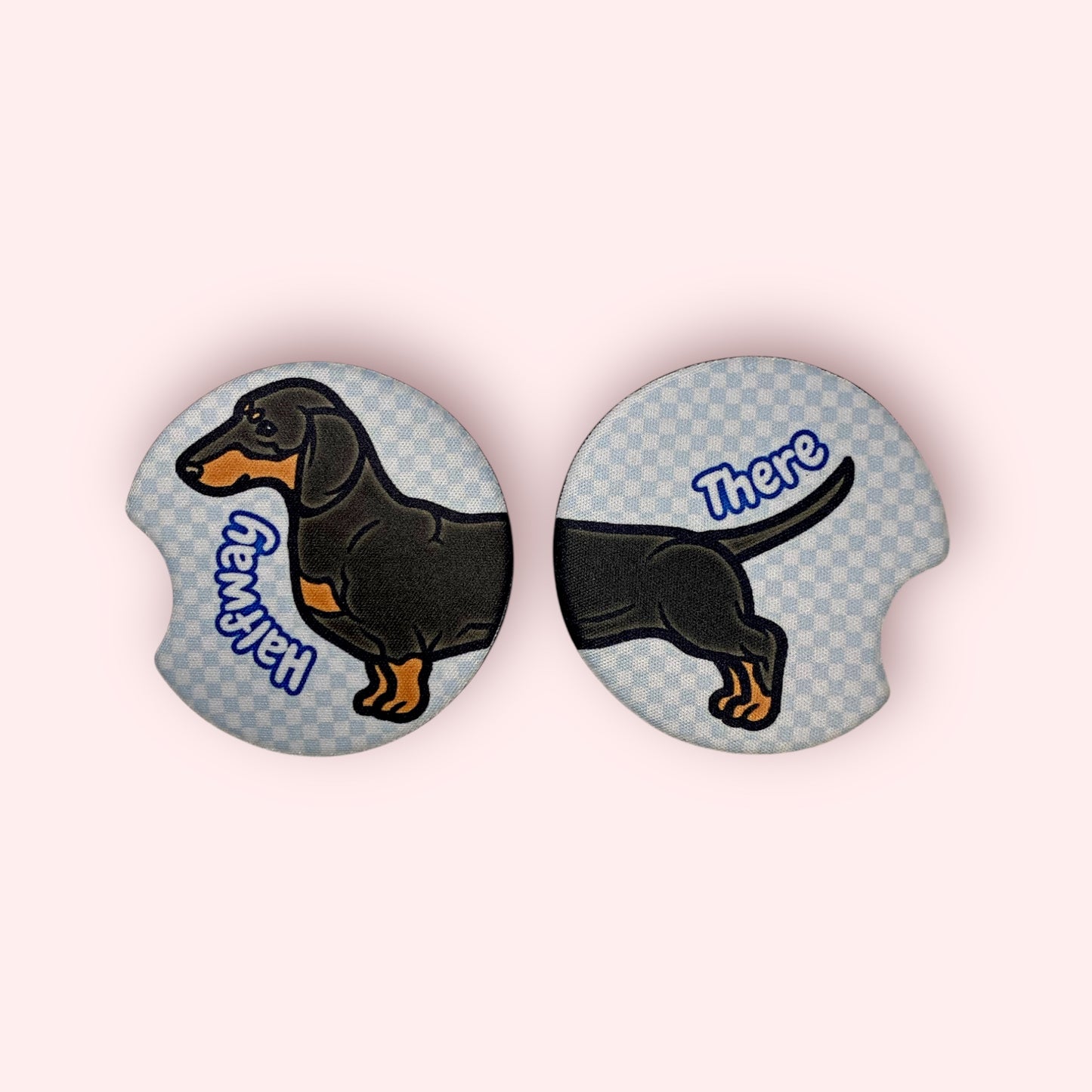 Halfway There Dachshund Car Coasters
