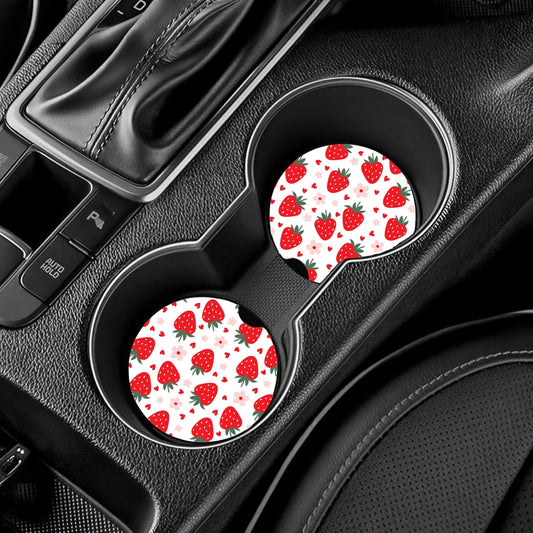 Strawberry Car Coaster Pack